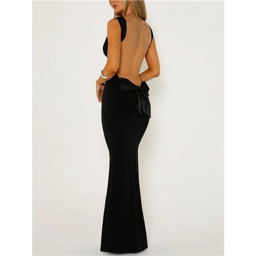 Backless Wide Strap Maxi Dress - Picture 10 of 16